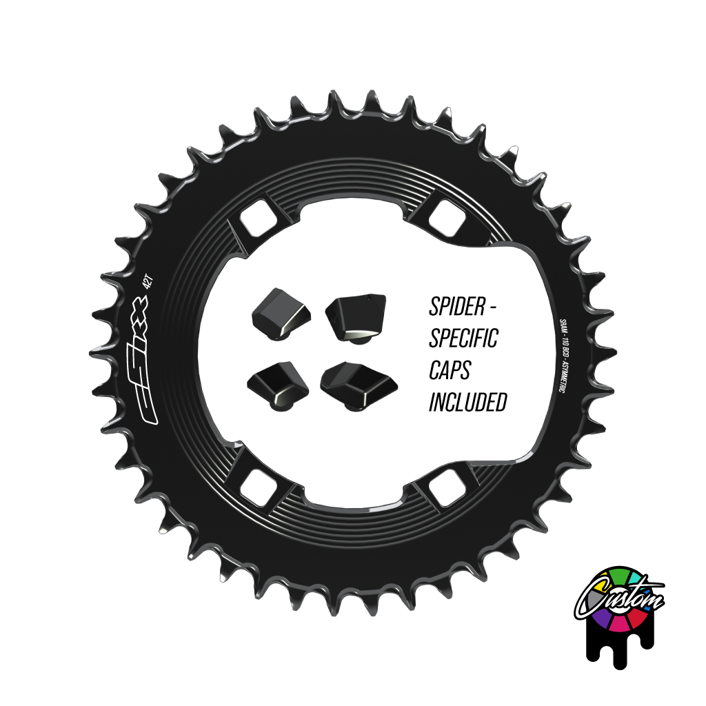 110bcd Asym 4bolt 1x Chainring (Fits Shimano cranks and others, NOT SRAM cranks)