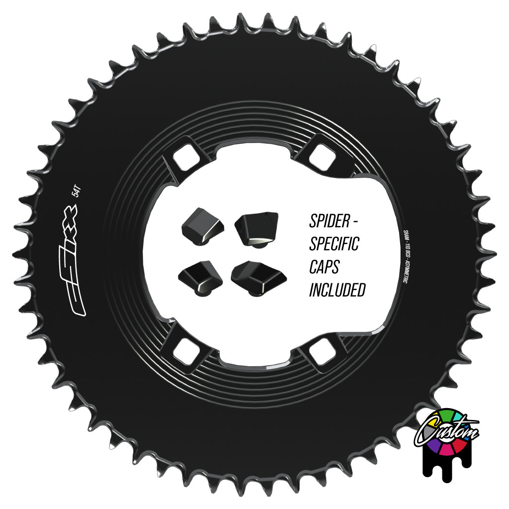 110bcd Asym 4bolt 1x Chainring (Fits Shimano cranks and others, NOT SRAM cranks)