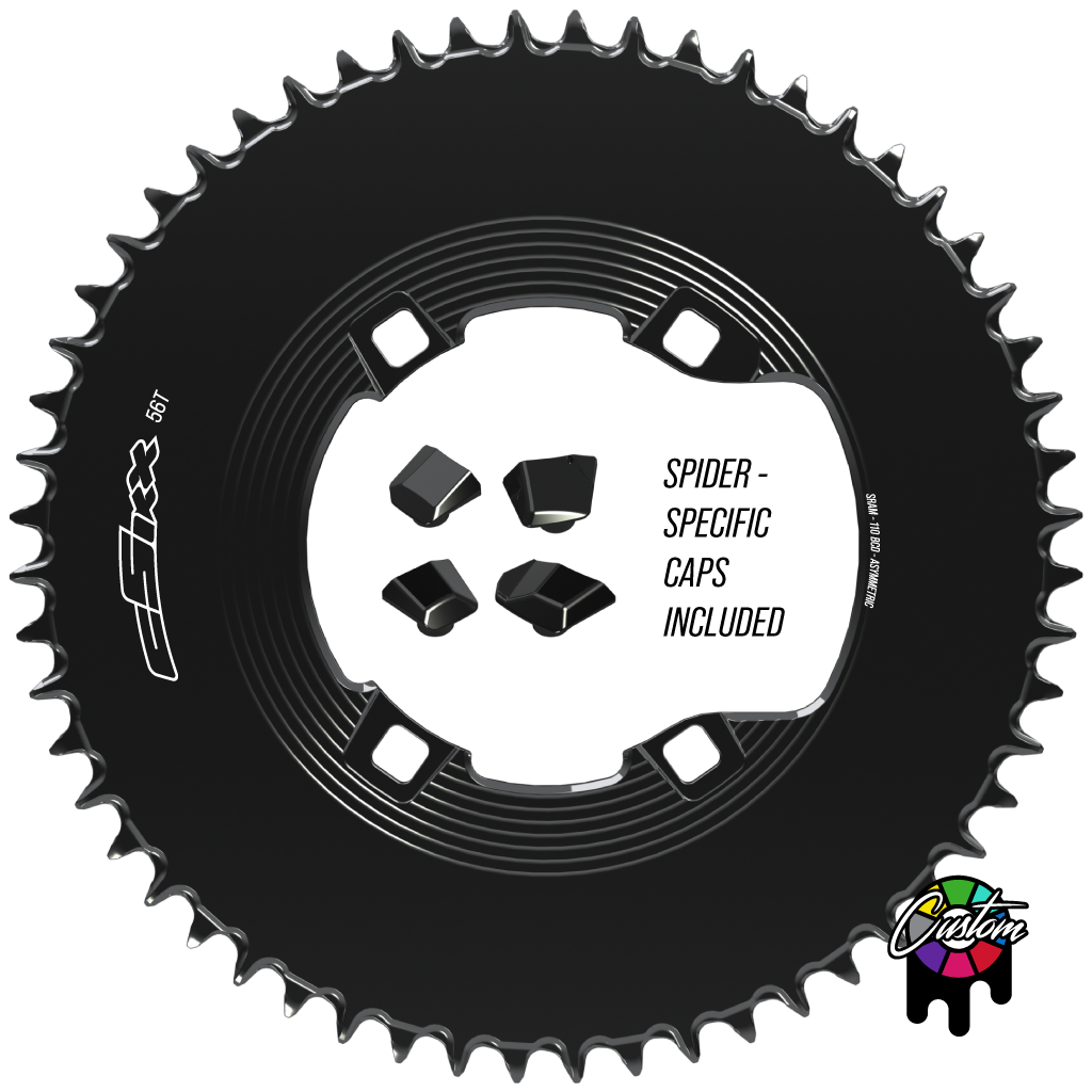 110bcd Asym 4bolt 1x Chainring (Fits Shimano cranks and others, NOT SRAM cranks)