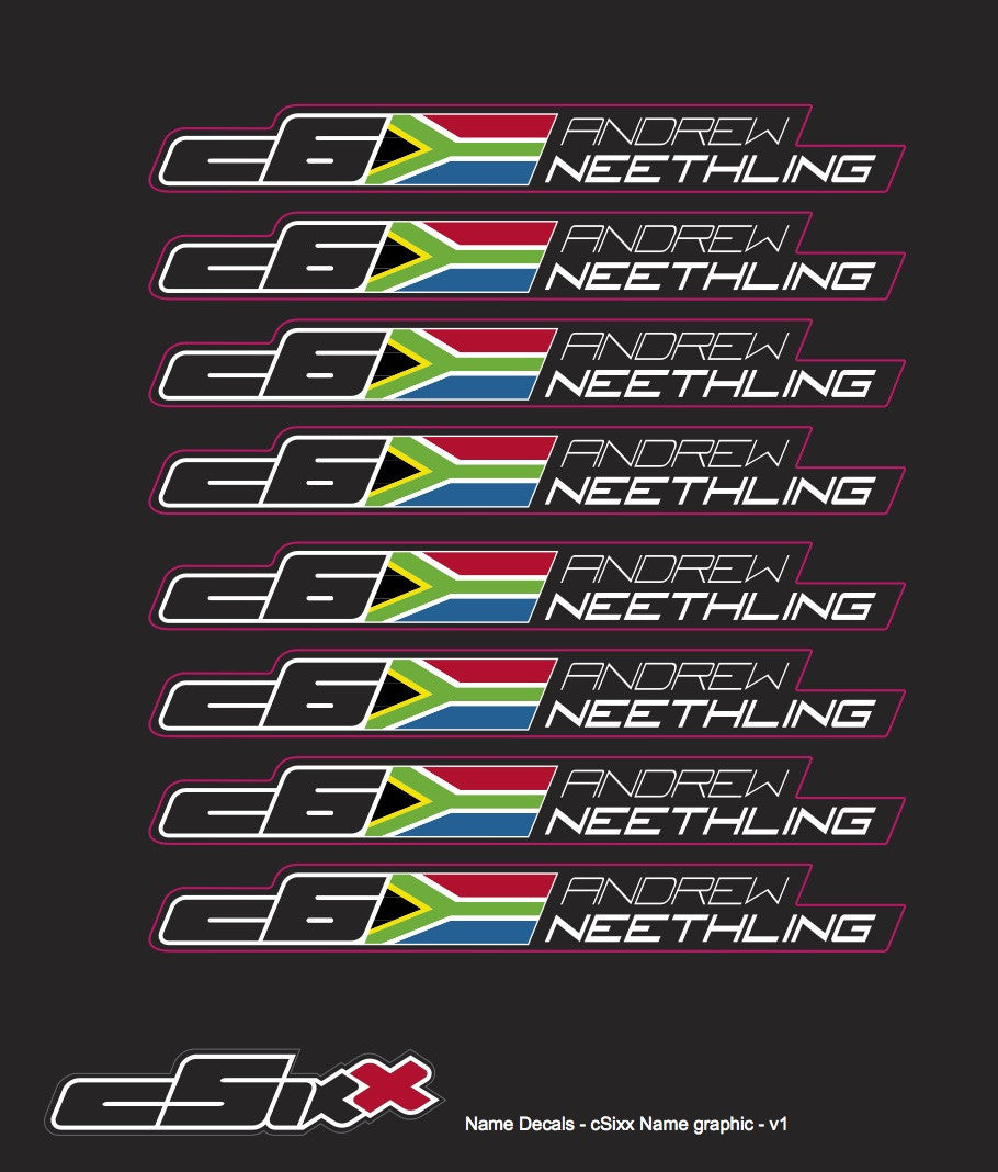 Custom Name Decal Kit